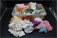 Bin Full of Assorted Doll Clothes
