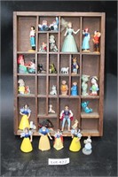 Wall Shelf With Collectable Disney Characters &