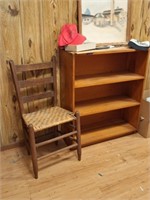 Bookcase, Cane Chair