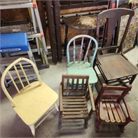 Child's Wooden Chairs & Rocking Chair