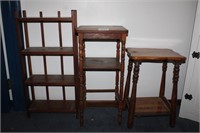 (3) Wooden Tables/ Shelfs