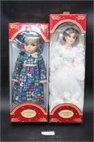 (2) Porcelain Dolls In Box