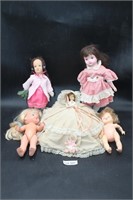 (5) Assorted Dolls- Plastic, Porcelain