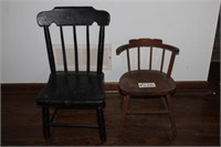 (2) Wooden Children Chairs