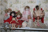 (9) Assorted Dolls, Betty Bop, Chair, Piggy Bank