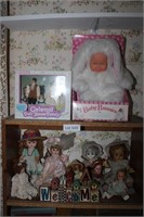 (10) Assorted Dolls, Colonial Doll House, Baby