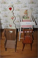 (4) Decorative doll Chairs/ High Chairs