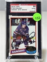 Signed Graded Dave Maloney Certified Topps