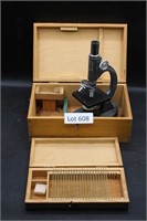 Monolux No. 6030 Microscope With Slides