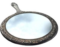 Vintage Silver Plated Hand Held Mirror