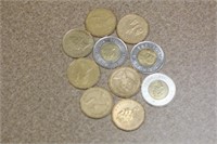 Lot of Canadian Dollar and Two Dollar Coins