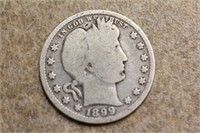 1859 Barber Silver Quarter