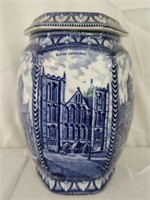 Ringtons Ltd Tea Merchants Blue White Pottery Urn