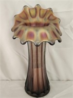 Antique Carnival Stretch Glass Vase