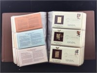 Gold Plated Stamp Collection In Book