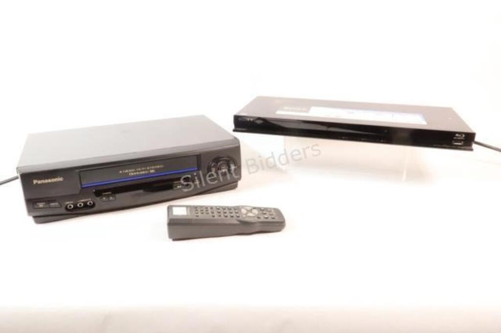 Panasonic VHS Player, Sony BlueRay Player