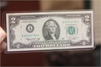 Almost Uncirculated 1976 Bicentennial $2.00 Note