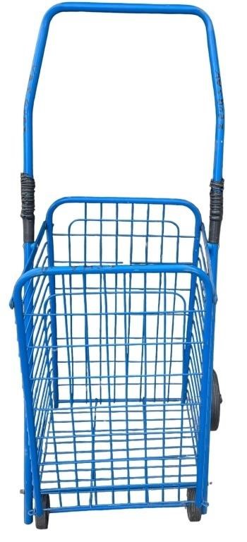 Foldable Blue Shopping Cart