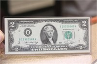 Uncirculated 1976 Bicentennial $2.00 Note