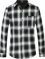SSLR Men's Flannel Button Down Shirt