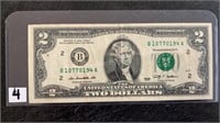 2009 USA 2 Dollar Bill (Rare)