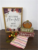 Fall Harvest Wood Signs & More