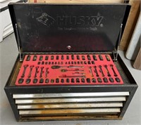 Husky 4-Drawer Toolbox w/ Mechanic's Tool Set