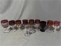 10 goblets with Ruby decoration