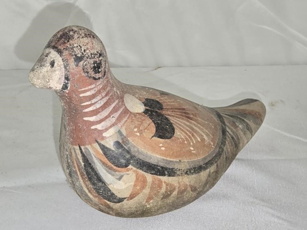 Vintage Small Hand Painted Pottery Bird