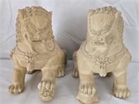Pair of Heavy Decorative Foo Dogs
