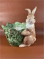 Rabbit With Cabbage Flower Pot