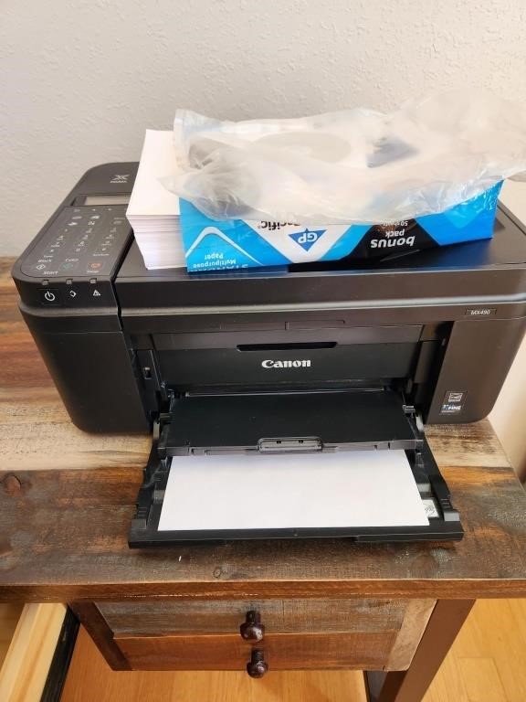 Canon MX 490 Printer and Paper