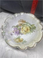 Hand painted germany bowl roses and violets