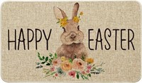 SEALED-Happy Easter Rabbit Doormat 17x29