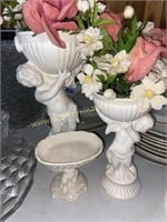 Angel planters and soap dish