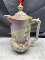 Hand painted chocolate pitcher