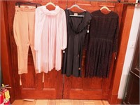 Four vintage women's clothing items: all-over