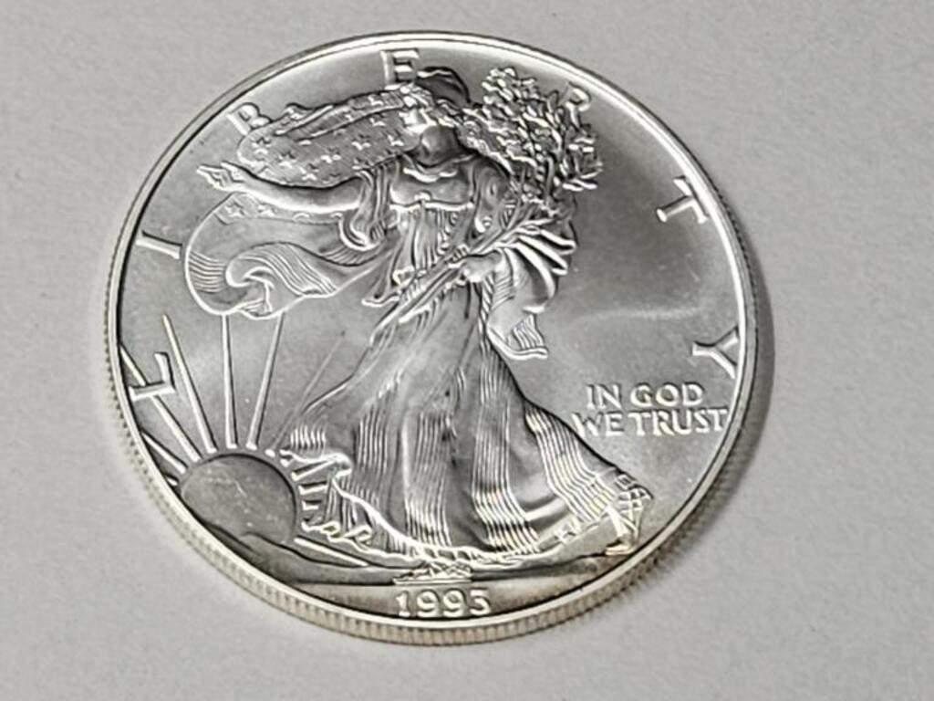 1993 Silver One Dollar Silver Eagle Coin