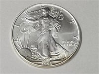 1993 Silver One Dollar Silver Eagle Coin