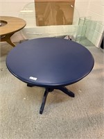 Blue Painted Pedestal Style Dining Table