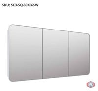 (1 pcs) Glass Warehouse SC3-SQ-60X32-W Calla 60