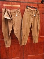 Two pairs vintage Boy Scout button-front lace-up