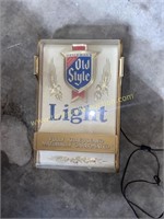 Old style beer advertising light untested