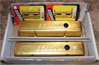 Vintage Gold Moroso Valve Covers w/ Wingnuts