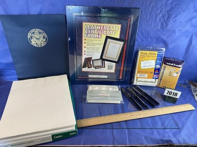 Office Supplies, Certificate Frame, Copy Paper,
