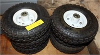 Lot of 6 4.10/3.50-4 Hand Truck Tires