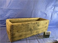 Antique Wood Box, 18"W X 6.5"D X 6"T