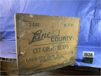 Lane Co. Green Bean Wood Box, 15X11.25X9.5"T