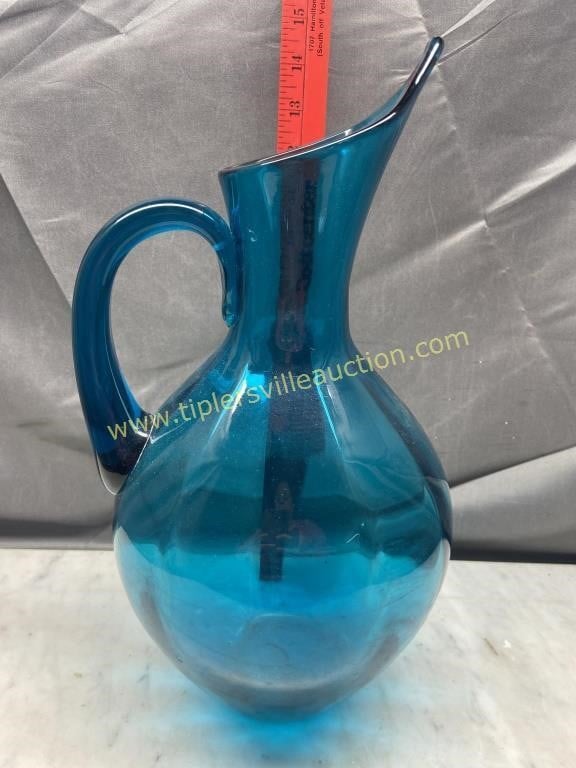 Mid century blown glass pitcher
