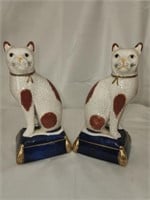 Pair of Fitz and Floyd porcelain cat figures